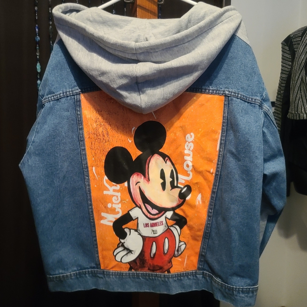 Mickey Mouse Gray and Blue Jean Jacket
